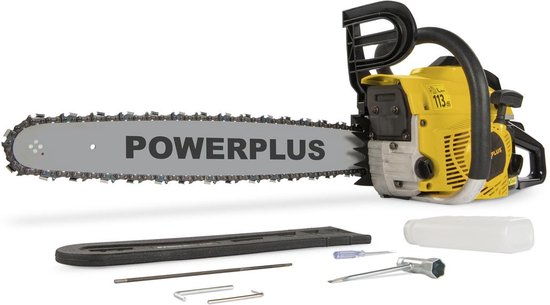Powerplus Benzine Kettingzaag POWXG10231 - Benzine snoeizaag van 50.4 cc, 49.5 cm zaagblad en brandstoftank van0.52 L, tuingereedschap