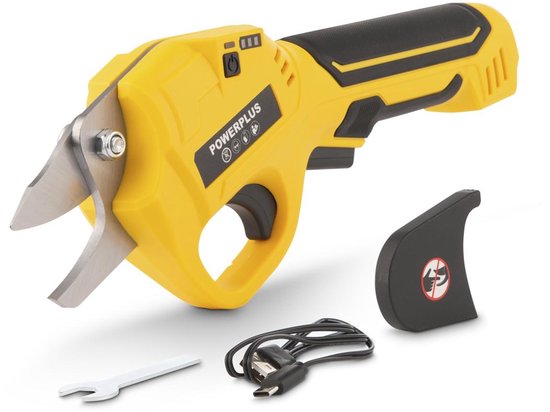 Powerplus Draadloze Snoeischaar POWXG2070 - 4V - 14mm - incl. batterij 4V 4.0Ah en laadkabel van Merkloos	