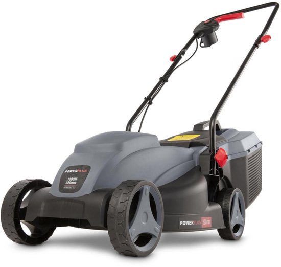 Powerplus elektrische grasmaaier POWEG63703 - 1000 W, 320 mm Ø grasmachine, tuintoestel, met grasopvangsysteem en achteruitworp