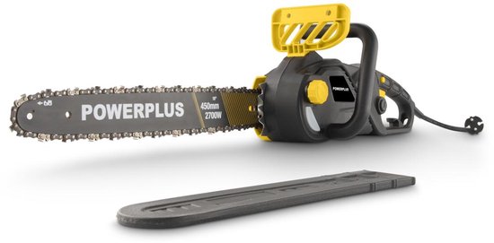 Powerplus Elektrische Kettingzaag POWXG10027 - Elektrische snoeizaag van 2700 W, zaagblad van 45 cm, automatische kettingsmering, tuingereedschap van Powerplus