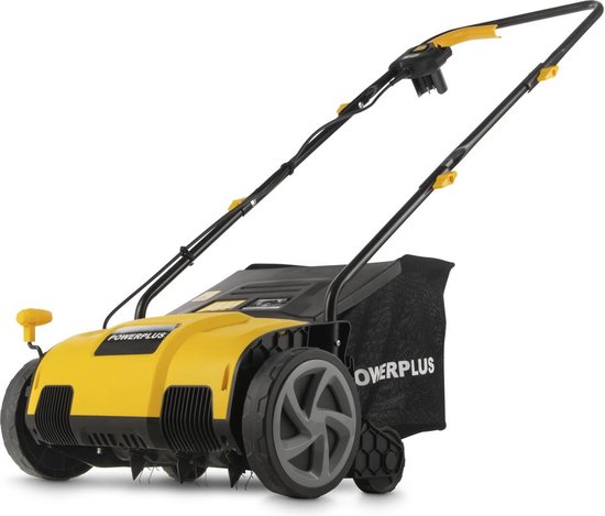 Powerplus Elektrische Verticuteermachine POWXG75130 - 1300 W en snijbreedte van 320 mm, 2-in-1 Elektrische beluchter en verticuteermachine voor uw tuin