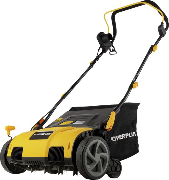Powerplus Elektrische Verticuteermachine POWXG75160 - 1600 W en snijbreedte van 360 mm, 2-in-1 Elektrische beluchter en verticuteermachine voor uw tuin van Powerplus