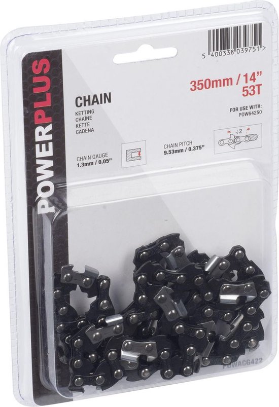 Powerplus ketting POWACG422 - 14"- lengte 350MM - 53T - Geschikt voor POW64250 van Merkloos	