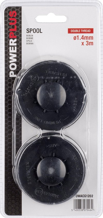 Powerplus POWACG1202 Bobijn - Spoel voor grastrimmer - Draadspoel geschikt voor kantenmaaier Powerplus POW6012 - 1 stuk - 4 meter draadlengte van Powerplus