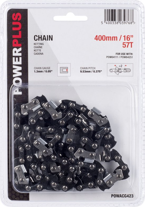 Powerplus POWACG423 16 Ketting voor kettingzaag | 400 mm 57 tanden van Powerplus