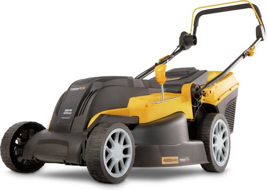 Powerplus POWXG6281 Elektrische grasmaaier - Grasmachine voor middelgrote en grote tuin - 2000W - Maaibreedte 420mm - Verstelbare maaihoogte - Mulching functie - Incl. 40L opvangbak van Powerplus