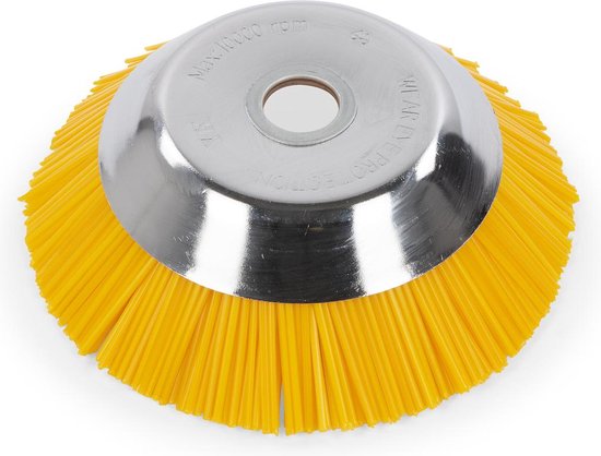 Powerplus Schijfborstel POWACG3522 – 200 mm Ø, Geschikt voor bosmaaier, onkruid en mos verwijderen, tuingereedschap van Powerplus