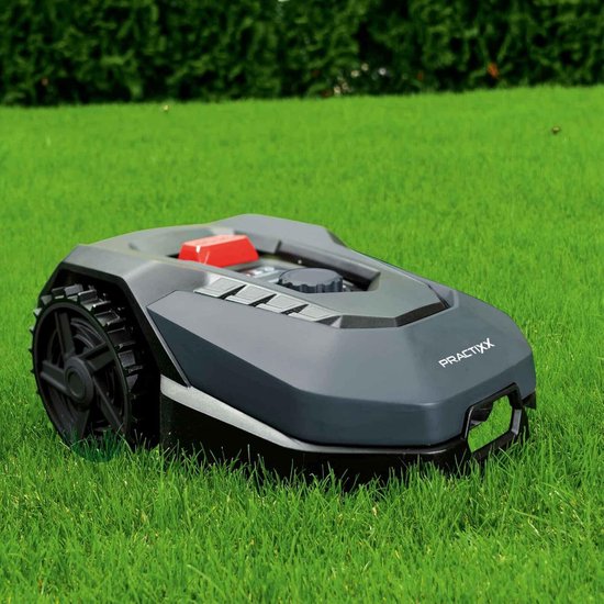 Practixx Robot Maaier PX‑RRM‑600Wi - Automatische Grasmaaier tot 600 m² - 18 cm Snijbreedte - 20‑60 mm Maaihoogte - Regen­sensor - Edge‑maai‑functie - App‑besturing - 35 % Hellingshoek - 13,94 kg Indsutrialhome