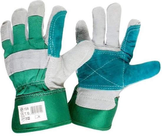 PRAKTISCHE TUIN Leren kraakhandschoenen - Gevoerd katoen - Maat 10 / L van PRAKTISCHE TUIN