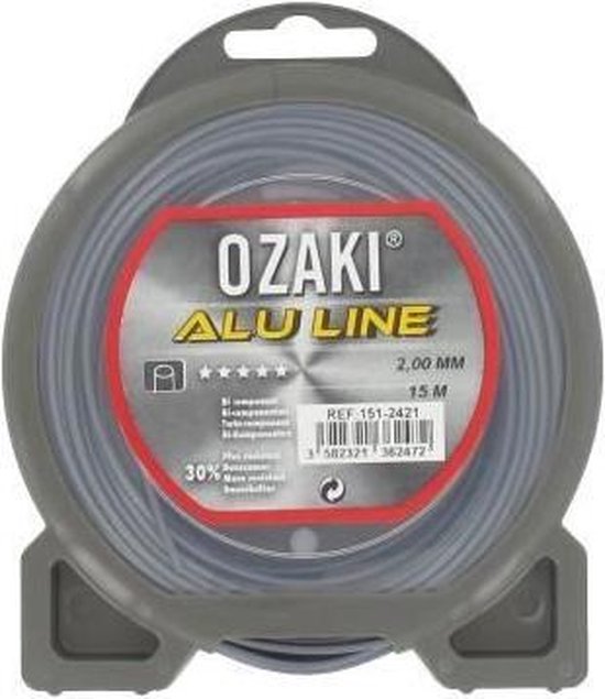 PRAKTISCHE TUIN OZAKI aluminium lijn nylon draad voor bosmaaier - Ø 2 mm - L 15 m van PRAKTISCHE TUIN