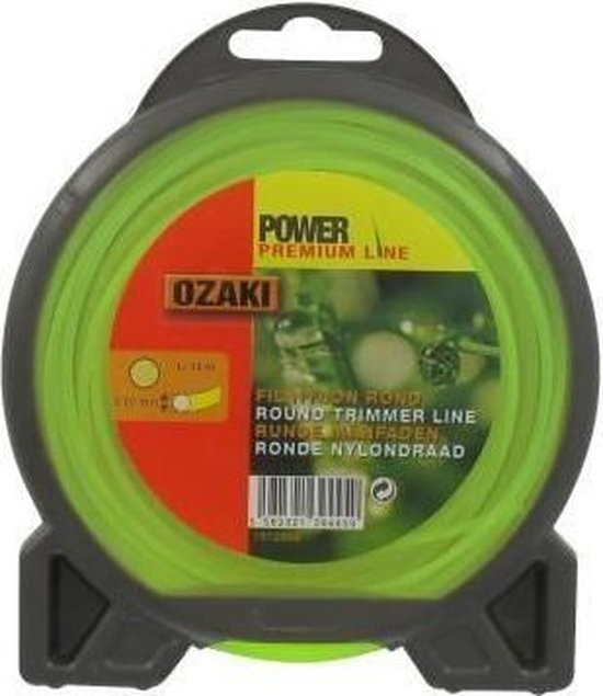 PRAKTISCHE TUIN OZAKI premium ronde nylon lijn voor bosmaaier - � 2 mm - L 15 m van Ozaki