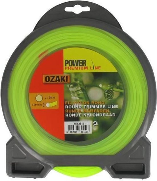 PRAKTISCHE TUIN OZAKI premium ronde nylon lijn voor bosmaaier - � 3 mm - L 28 m van PRAKTISCHE TUIN