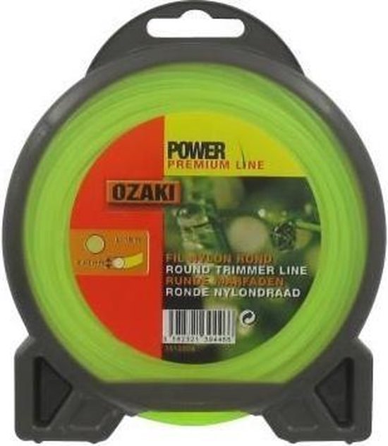 PRAKTISCHE TUIN OZAKI premium ronde nylon lijn voor bosmaaier - Ø 2,40 mm - L 15 m van PRAKTISCHE TUIN