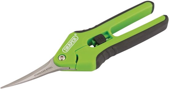 Precisie-snoeischaar met gebogen schaarbladen en soft-grip handgrepen - 165 mm van Merkloos	