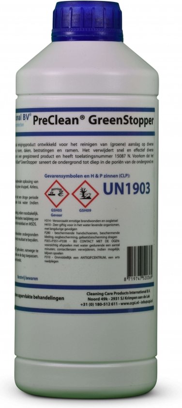 PreClean ® GreenStopper - Groen Aanslagverwijderaar - 1 liter