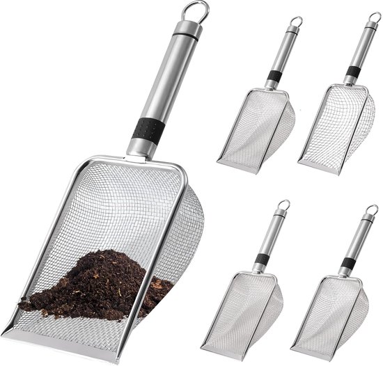 Premium Grondzeef - Multi-size Zeefopties - 5 Stuks - Roestvrij Staal van Merkloos	