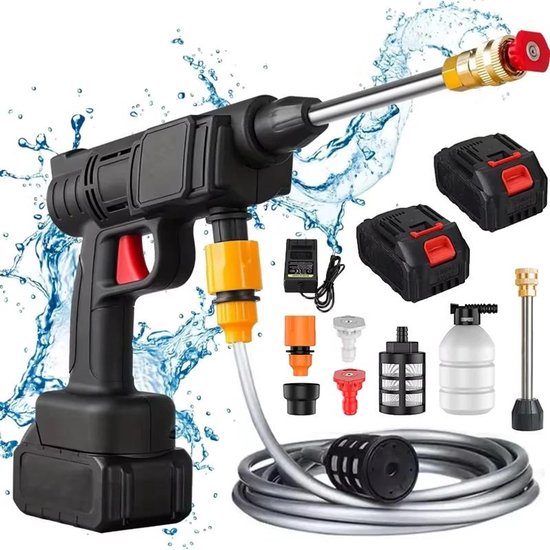 Premium - Hogedrukreiniger - Draadloos - 200W 30BAR - Wasmachine - Tuin - Water - Reinigingsmachine - Makita 18V batterij - van Merkloos	
