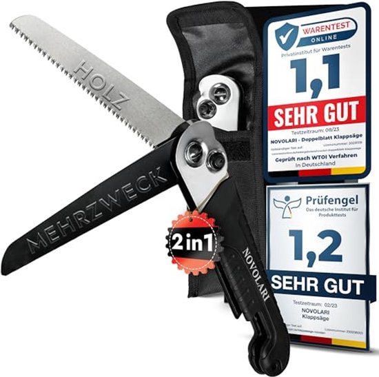 Premium klapzaag 20 cm - Onbreekbaar Japans ontwerp voor hout, aluminium en kunststof - Ideaal voor outdoor, camping en tuin van Topex