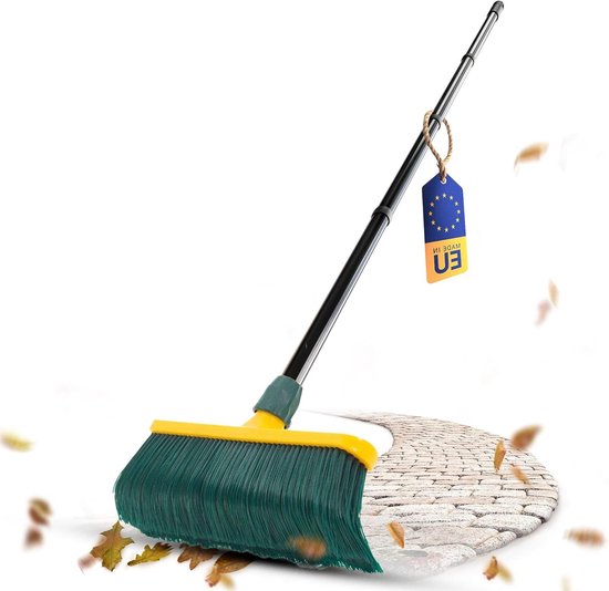 Premium klauwbezem met steel 40 cm - Speciale bezem met gebogen borstelharen - Ideaal als tuinbezem, krabbezem of kunstgras bezem - Optimaal voor camping en straatvegen van ML Natuurlijk