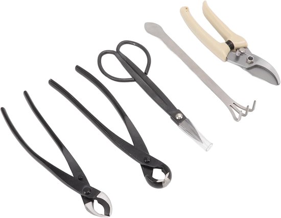 Premium Koolstofstaal Bonsai Gereedschapset met Schaar, Tak Cutter en Snoeischaar voor Tuinliefhebbers - 5 Stuks Tuinaccessoires