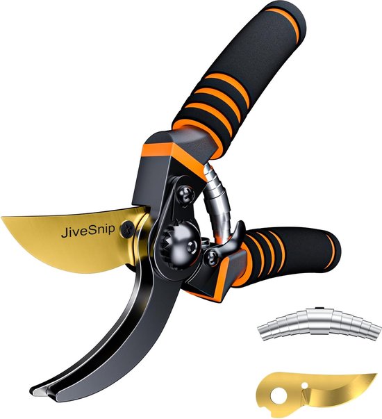Premium Titan Secateurs - Professional Bypass Scissors for Plants, Hedges and Flowers (Includes Scissors + Blade) van Davaon