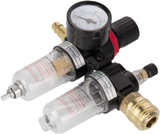 Pressure regulator with pressure gauge maintenance unit 1/4 inch compressed air water separator pressure regulator for - ShopVlot
