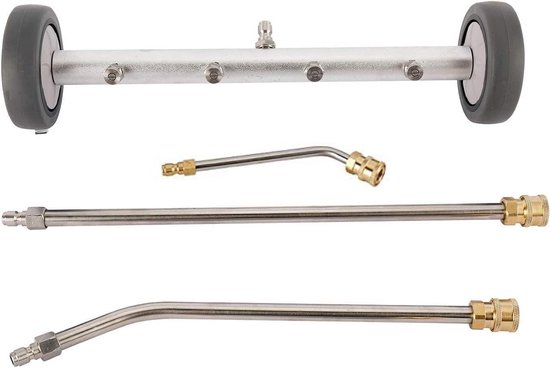 Pressure Washer, Water Broom, 16 Inch Base Power Cleaner, Accessories Stainless Steel Portable 4 Spray Head with 3 Extenion Wands for Sidewalk, Driveway, Deck, Patio, Sweep Driveway, 4000 van Twinkle Star