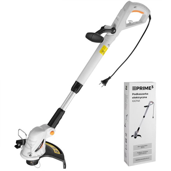 Prime3 - Grastrimmer - Elektrische trimmer, 500W, 25cm lijndiameter, 12000 tpm, GGT41 van Merkloos	