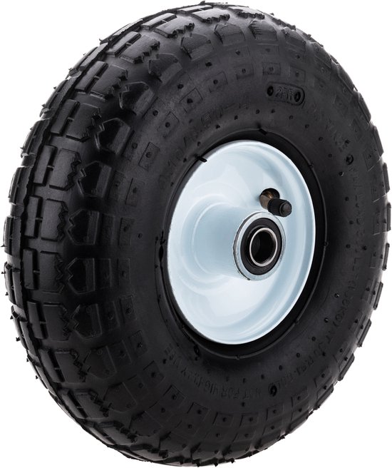 PrimeMatik - Kruiwagenwiel 136 Kg 10x3,5" 254x89 mm. Vervangende band voor transportplatform en trolleys van PrimeMatik