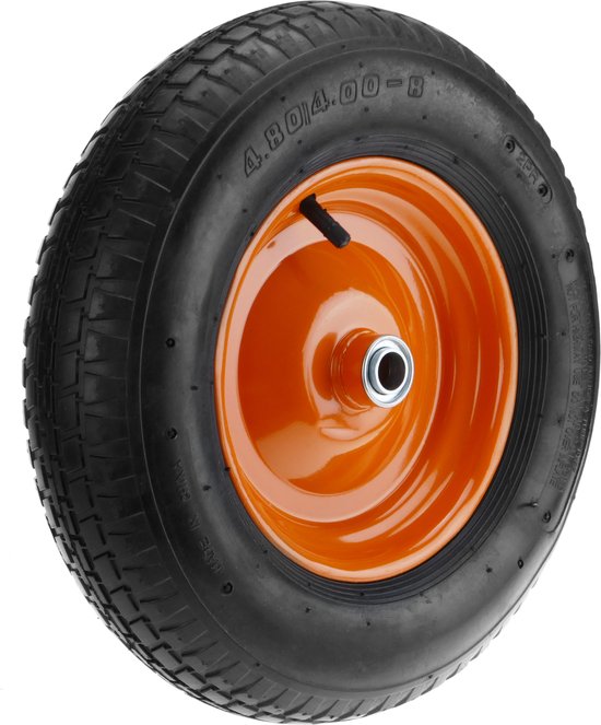 PrimeMatik - Kruiwagenwiel 95 Kg 16x4" 406x102 mm. Vervangende band voor transportplatform en trolleys van PrimeMatik