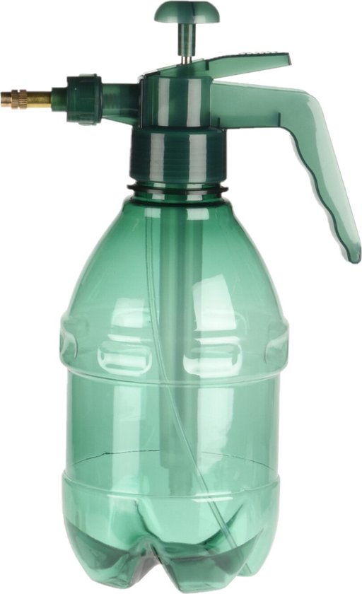Pro Garden Plantenspuit met hoge druk sproeier - kunststof - 1.5 liter - groen - Waterverstuivers van Merkloos	