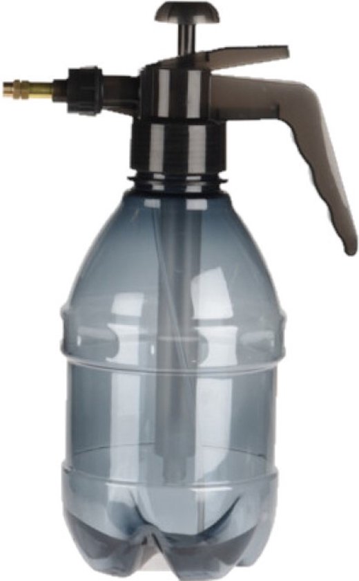 Pro Garden Plantenspuit met hoge druk sproeier - kunststof - 1.5 liter - zwart - Waterverstuivers