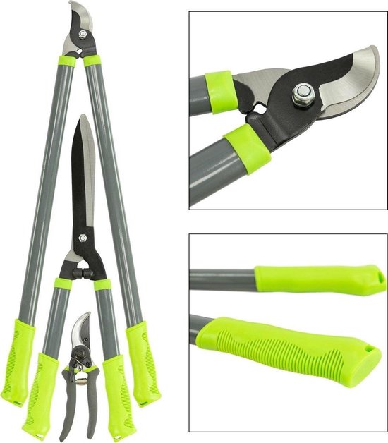 Pro Garden Tuingereedschap - Set - 3 Stuks - Heggenschaar - Snoeischaar - Takkenschaar van Merkloos	