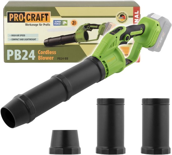 Procraft PB24bb accu bladblazer 20 V borstelloos solo - zonder accu, zonder oplader van Procraft
