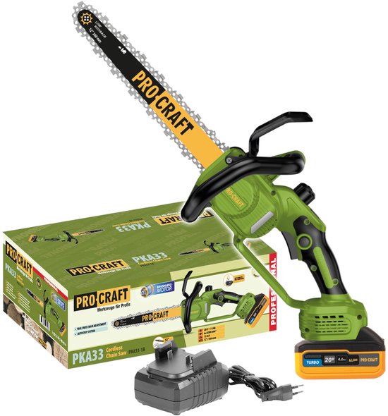 Procraft PKA33-1B accukettingzaag 20 V 304 mm borstelloos + 1x accu 4,0 Ah + oplader van Merkloos	