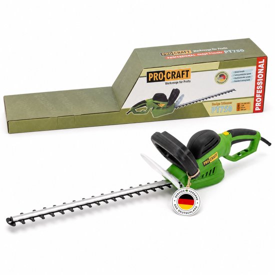 Procraft PT750 heggenschaar 750 watt, snijlengte 610 mm, snijdikte 24 mm