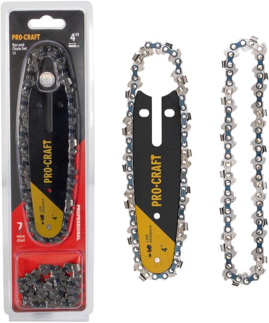 Procraft S4-set met 2x zaagketting + 10 cm zaagblad voor PKA16 en PKA24 van Merkloos	