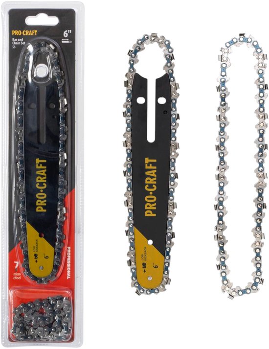 Procraft S6-set met 2x zaagketting 37 TG + 15 cm zaagblad voor PKA32Li van Procraft