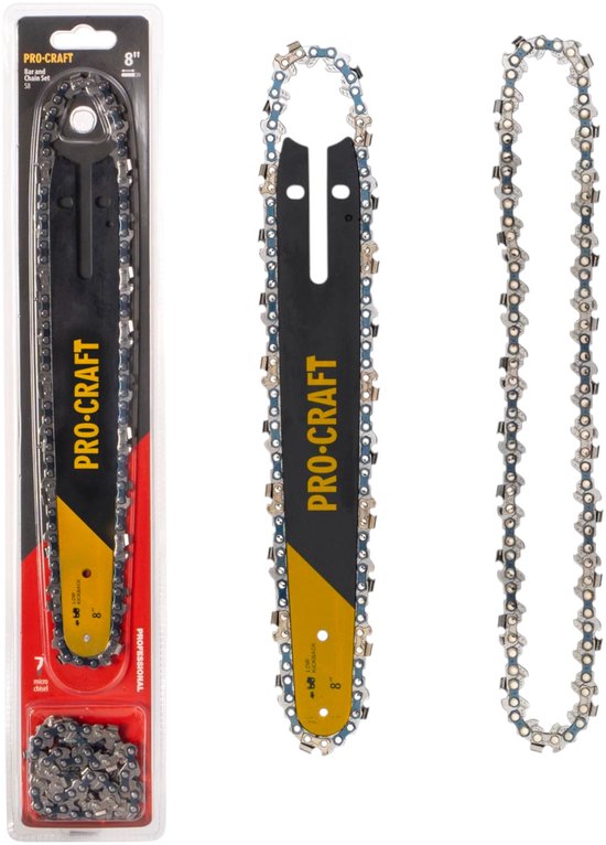 Procraft S8-set met 2x zaagketting 46 TG + 20 cm zaagblad voor PKA32Li