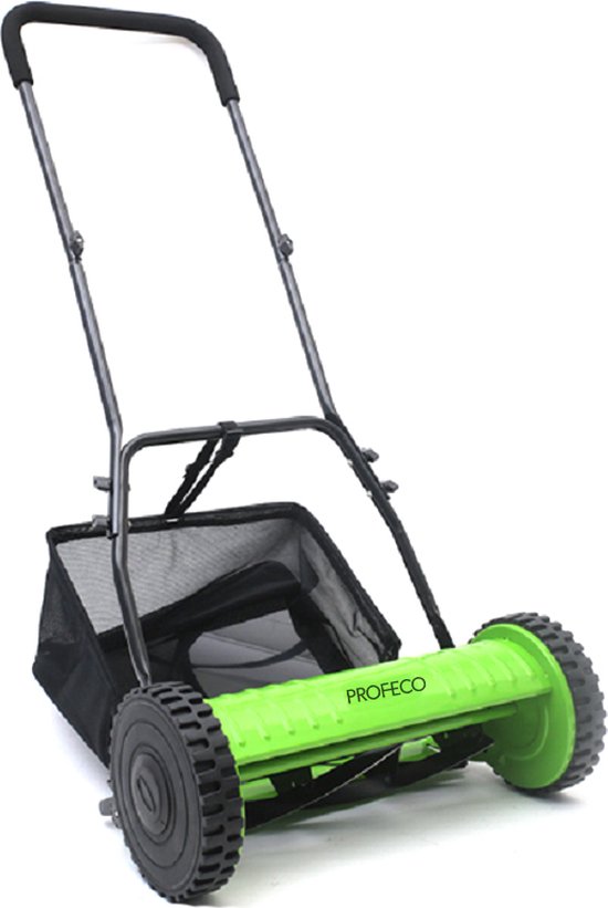 Profeco handmaaier 40cm - Handgrasmaaier - Kooimesmaaier met 18L opvangbak - Instelbare maaihoogte van Pro