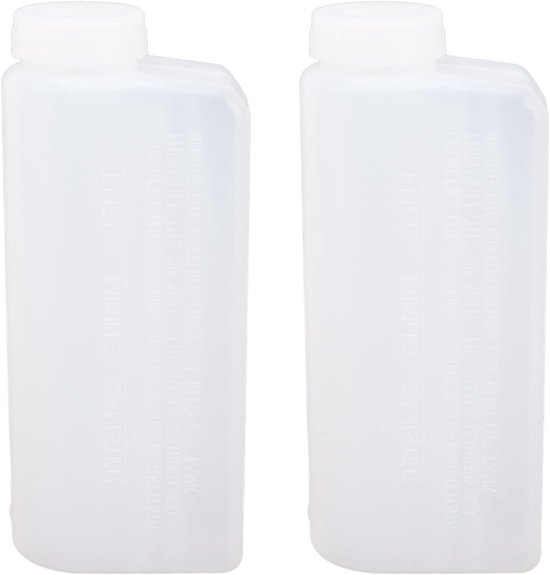 Professionele 2-takt olie mengfles set van 2, 600ml brandstofmix fles voor motorolie en grasmaaier van Merkloos	