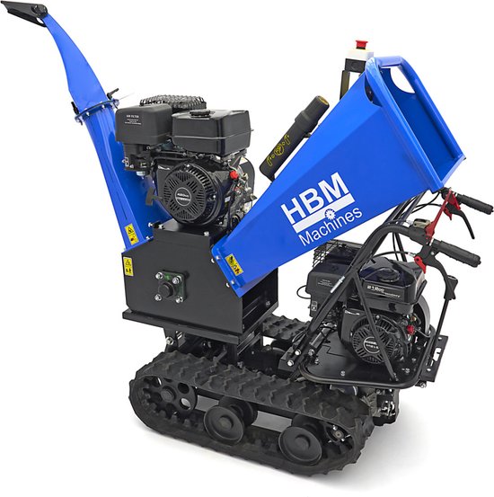 Professionele 4 Takt 15 PK - 420 cc Benzine Hakselaar - Houtversnipperaar op Rupsbanden van Merkloos	