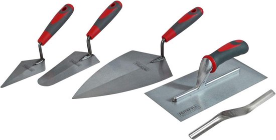 Professionele 5-Delige Troffelset met Comfortabele Soft Grip Handvatten van Merkloos	