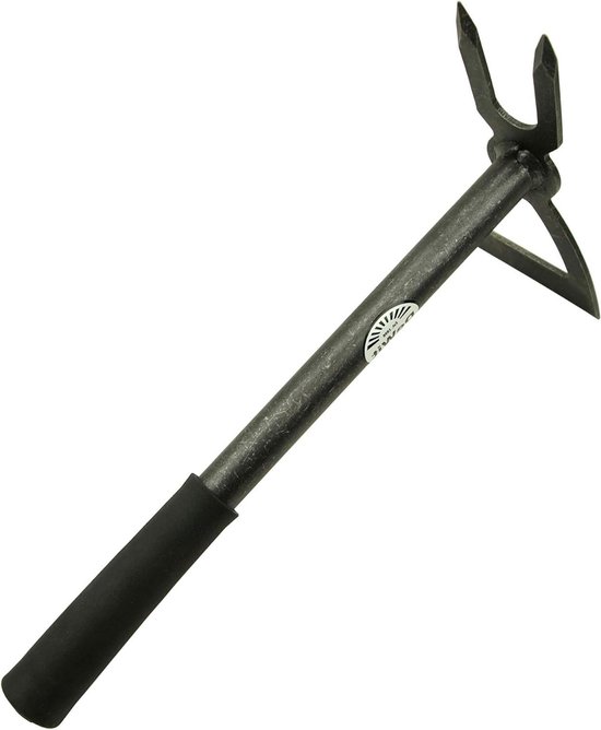 Professionele Combi-hak met 2 Tanden en Open Blad 35 cm - Tuingereedschap voor Tuin en Verhoogd Bloembed
