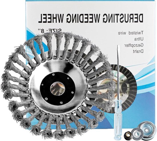 Professionele draadborstel voor bosmaaier - Onkruidborstel 200x25,4mm - Onkruidtrimmer voor het effectief verwijderen van onkruid en mos