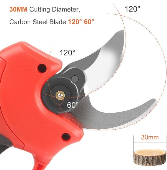 Professionele Draadloze Elektrische Snoeischaar 16.8V - Ideaal voor Tuinieren met 25mm Snijcapaciteit van Merkloos	