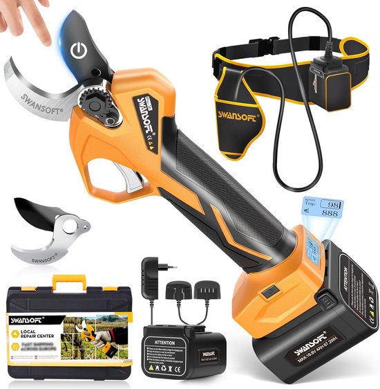 Professionele elektrische snoeischaar 36 mm - Draadloos en Accu aangedreven voor Tuinieren van Merkloos	