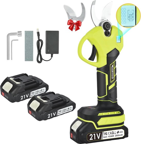 Professionele Elektrische Snoeischaar met Batterij en LCD-display voor Tuinonderhoud van Merkloos	