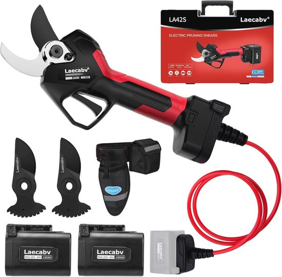 Professionele Elektrische Tuinschaar met LCD Scherm - Snoeischaar voor Olijven en Wijngaarden - Snijdiameter tot 42mm van Powermat