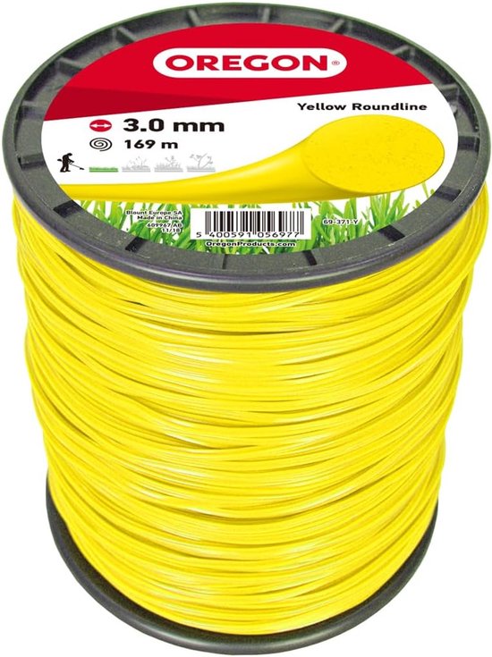 Professionele Gele Ronde Grastrimmer Lijndraad 3.0 mm - 169 meter Nylon Trimmerlijn van Merkloos	